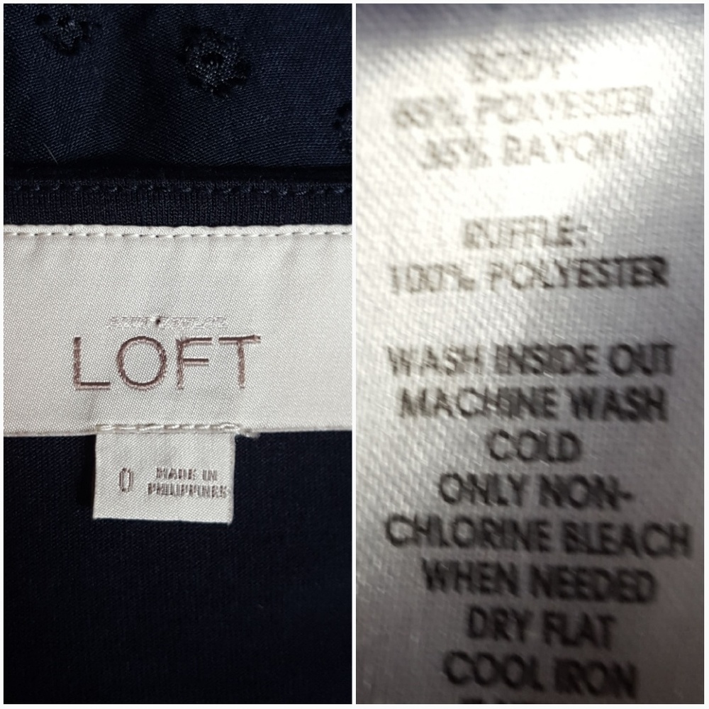 Loft Layered Tired Flounce Ruffle Eyelet Dress - Picture 6 of 6